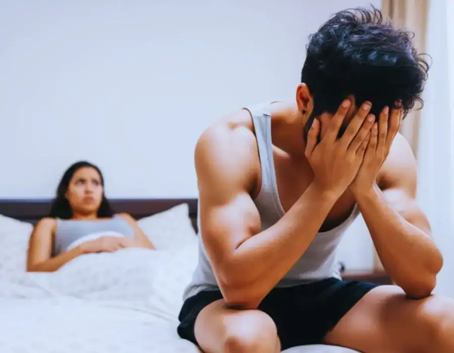 Image of upset man in need of erectile dysfunction treatment Gravesend